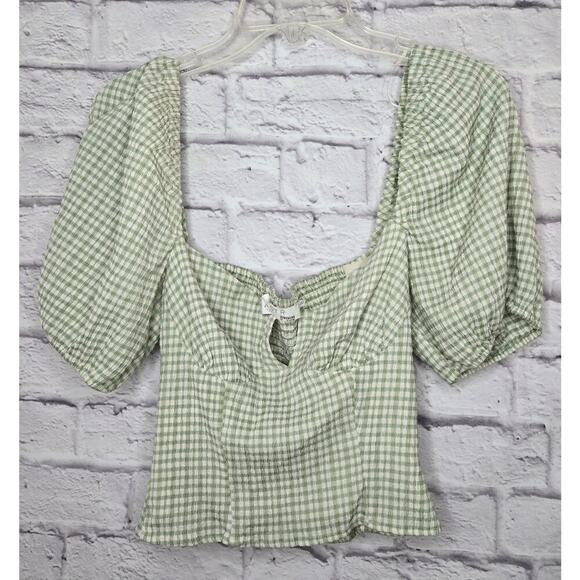 ASTR The Label Daydreamer Women's Puff Sleeve Smocked Top XS. - Picture 3 of 9